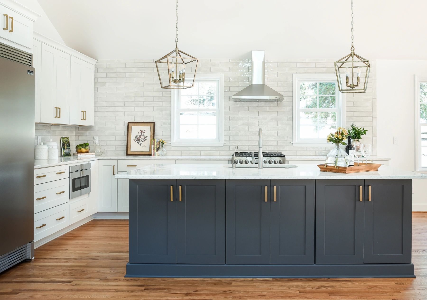 Custom kitchen remodel with island and cabinetry by The Kingston Group in Nashville